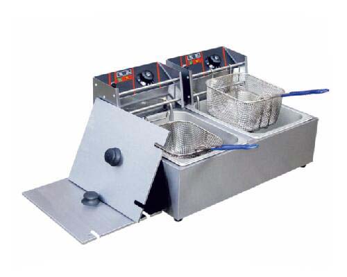 伊犁双缸双筛电炸炉